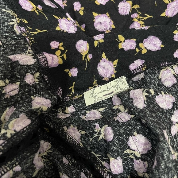 Free People Let It Happen Mini Slip Babydoll Dress Floral Back Purple Size XS - Picture 10 of 10